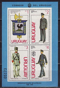 Уругвай, 1980, 150 лет полиции, блок